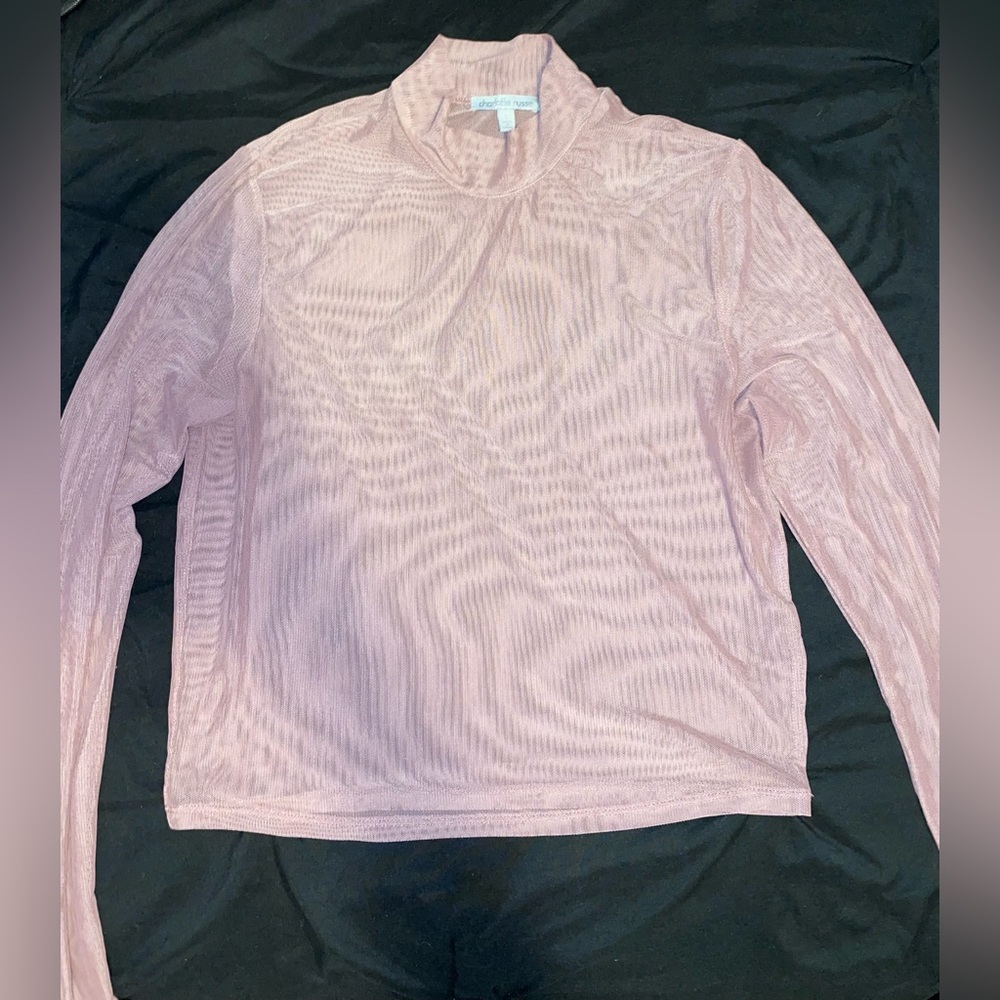 Mauve Charlotte Russe Sheer Long Sleeve